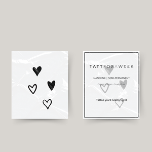 Temporary heart tattoos
