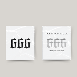 Temporary tattoo 666