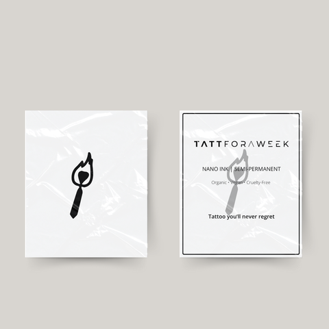 Temporary tattoo fire love