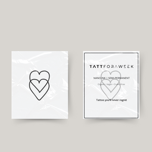 Temporary tattoo double heart