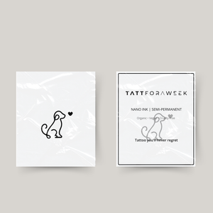 Temporary tattoo dog love