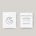 Temporary tattoo moon and falling star