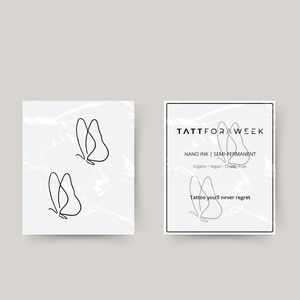 Temporary matching butterfly tattoo