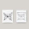 Temporary tattoo butterfly lines