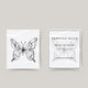 Temporary tattoo butterfly lines