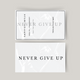 Temporary tattoo never give up