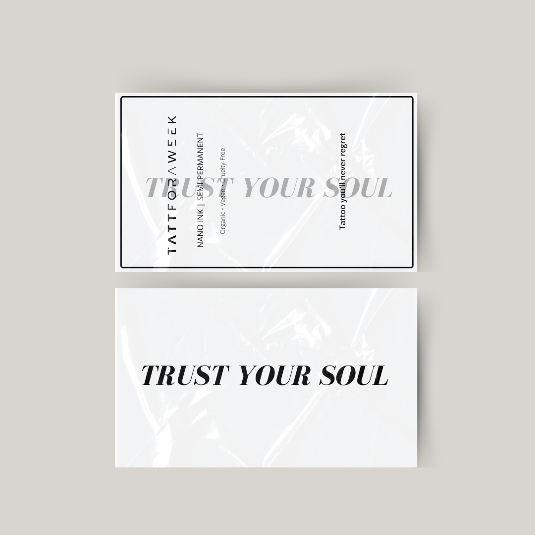 Temporary tattoo trust your soul