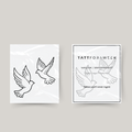 Temporary tattoo flying birds