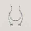 Nep septum clip zilver