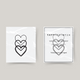 Temporary tattoo three hearts