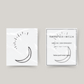 Temporary tattoo moon and sun rays