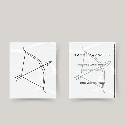 Temporary tattoo bow and arrow