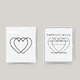 Temporary tattoo two hearts