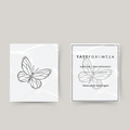 Temporary tattoo flying butterfly