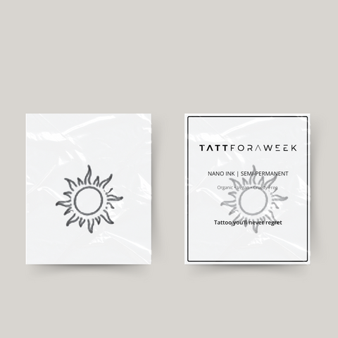 Temporary tattoo sun